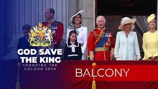 quotGod Save the Kingquot — Balcony Scene 2024 Trooping the Colour [upl. by Yeldoow]