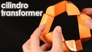 Cilindro transformer quebracabeça de ORIGAMI [upl. by Klayman]