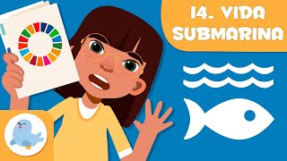 Vida submarina 🌊 ODS 14🌱 🦈 Objetivos de desarrollo sostenible para niños [upl. by Schnorr]