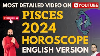 Pisces 2024 Horoscope Predictions in English  Vedic Astrology Yearly Horoscope  12 Zodiac 2024 [upl. by Gelb]