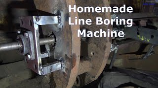 LINE BORING an old Scraper  BORE REPAIR Earth Mover RETROMOD [upl. by Adnuhsat475]