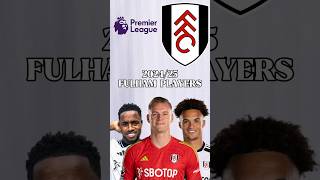 🏴󠁧󠁢󠁥󠁮󠁧󠁿202425 FULHAM PLAYERS  Bernd Leno Antonee Robinson Ryan Sessegnon [upl. by Nauqit]