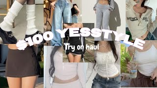 100 yesstyle haul  try on  review [upl. by Navlys255]