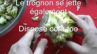 Comment préparer un choux Romanesco  How to prepare a Romanesco cauliflower [upl. by Orvie]