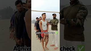 Agniveer height check ✅subscribe army 100k ArmySPF321 trending shorts ssc [upl. by Adnerb]