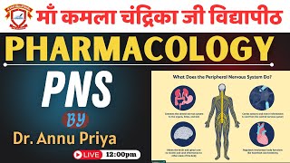 Pharmacology Subject PNS  By Dr Annu Priya BPT Session2021 12 Nov 2024  MKC Vidyapeeth [upl. by Herve748]