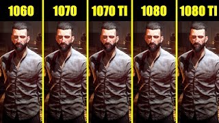 Vampyr 1080 TI Vs 1080 Vs 1070 TI Vs 1070 Vs 1060 8700K Frame Rate Comparison [upl. by Heidt]