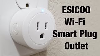 Esicoo WiFi Smart Plug Outlet  Setup amp Review [upl. by Mallin]