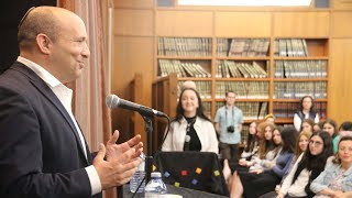 Israeli PM Naftali Bennett at Bnei Akiva Schools [upl. by Ozne986]