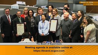 Social Work Month 2024 Commemoration by the OC Board of Supervisors [upl. by Kus]