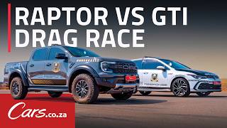 VW Golf GTI vs Ford Raptor Drag Race  Bulletproof beast showdown [upl. by Poul]