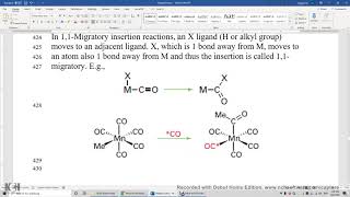 22 24 11Migratory Insertion Reactions [upl. by Oilcareh]