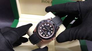 SN 3528 Rolex Yachtmaster 40mm oysterflex 18ct Rose Gold [upl. by Ecinom]