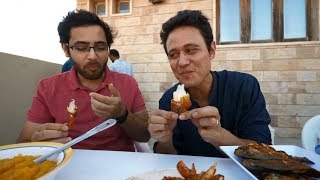 Eating Seafood with Mark Wiens in Pakistan CRAB CLAW Lollipops Fish Market in KarachiPakistani [upl. by Ellene]