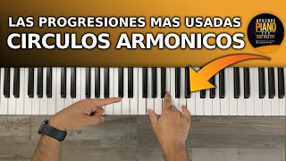 LOS CIRCULOS ARMONICOS EN EL PIANO 🎹 progresiones de acordes [upl. by Nylsirk386]