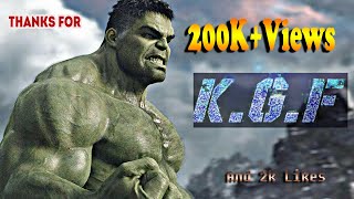 KGF Dheera Dheera Song Hulk Version [upl. by Rebm]