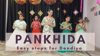 Pankhida Garba Dance  Navratri Dandiya Special  Easy Steps  Nrityam By Noopur [upl. by Riebling]