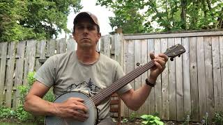 Calkins Banjos “Sourwood Mountain” on a Fretless Banjo 2finger style [upl. by Ebarta]