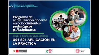 CURSO CONOCIMIENTOS PEDAGÓGICOS Y DISCIPLINARES PARA LA PRÁCTICA DOCENTE SEC AIP  APLICACIÓN [upl. by Efal365]