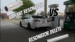 Vibrant Resonator vs Resonator Delete  2022 TRD Camry [upl. by Hite]