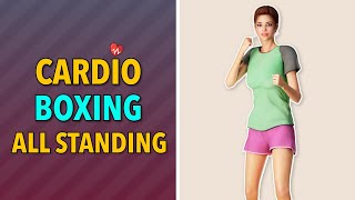 18 Min Cardio Boxing – Intense Standing Cardio To Burn Fat [upl. by Anomer]