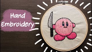 hand embroidery kirby meme tutorial [upl. by Leen]