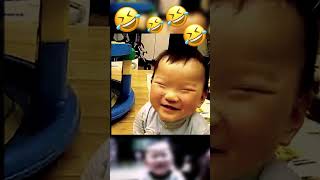 The happy baby laughed until he drooled🤣🤣🤣 happybaby laugh hahaha [upl. by Junko]