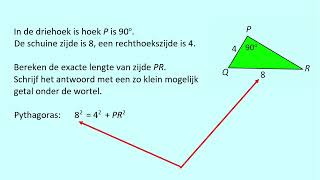 Zijden berekenen in driehoeken 2 zijden gegeven [upl. by Nace323]