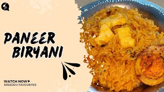 Paneer Biryani Recipe  sreedevi favourites [upl. by Ainivad]