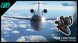 New Aerosoft CRJ 900 w Thrustmaster TCA Yoke amp Throttle Boeing Edition  MSFS VATSIM [upl. by Annayr]