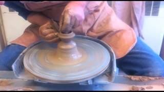 Throwing a Teapot Lid with a Flange [upl. by Remat]