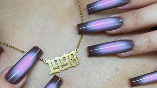 AirbrushEarly 2000’s Nail Art  Gel X Dupe Nails Tutorial [upl. by Irovi137]