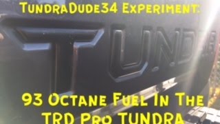 Does 93 Octane Fuel Help The 57 Liter Toyota Tundra [upl. by Eduino154]