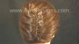 French twist tips and techniques using a French Hair comb by Byrd Designs [upl. by Madelin347]