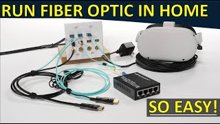 How to RUN Fiber Optic In Home to Every Room  Best Home Wiring for Internet  sound  HDMI  gaming [upl. by Mou]