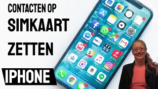 iPhone Hulp Contacten op simkaart zetten iPhone [upl. by Egan]