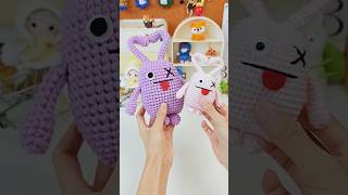 How to Sew Facial Details for Crochet Purple Bunny🐰💜 Stepbystep Tutorial  Easy to Crochet [upl. by Einalem956]