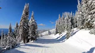 Hellfire at Whitefish Mountain  Gentle Skiing POV [upl. by Kos842]