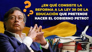 ¿En Qué Consiste La Reforma a La LEY 30 De La EDUCACIÓN  Nos Cogió La Noche [upl. by Dygall579]