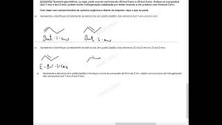 QUESTÃO 6 ISOMERIA PLANA E GEOMÉTRICA quotEquot E quotZquot  ESPECÍFICA DE QUÍMICA UFPR 2022 [upl. by Lirrehs]