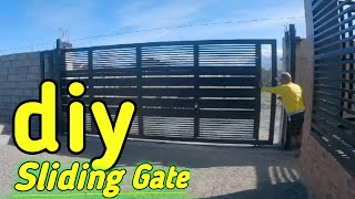 Diy Sliding Gate Using tubular 2x4 amp 1x2 [upl. by Deloris]