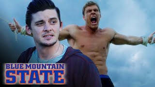 Harmon Recruits the Football Team to Exorcise Thad  Blue Mountain State [upl. by Leiahtan]