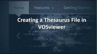 How to Create a Thesaurus File in VOSviewer [upl. by Redep]