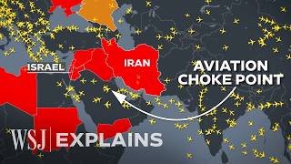 How IsraelIran Tensions Are Choking Commercial Flight Paths  WSJ [upl. by Eltsryk]