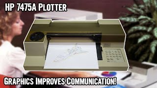 HP 7475A Plotter and HPGL Demo [upl. by Nooj]