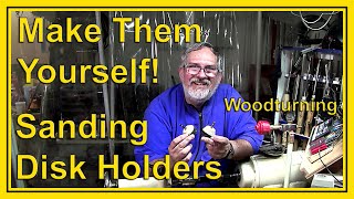 Quick Change Sanding Disk Holders for pennies By Deans Woodworking woodturning [upl. by Caddaric]