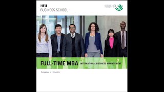 HFU Business School Furtwangen University MBA in International Business Management [upl. by Civ]