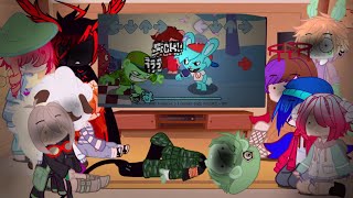 Mis personajes y flippy reaccionan a fnf vs flippy [upl. by Anirahc]