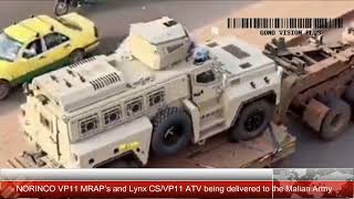 Long convoy of NORINCO VP11 MRAP’s and Lynx CSVP11 ATV being delivered to the Malian Army [upl. by Pallaten]