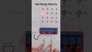 4x4 Relay Matrix Control Using an 8Channel Relay Module [upl. by Ailelc582]